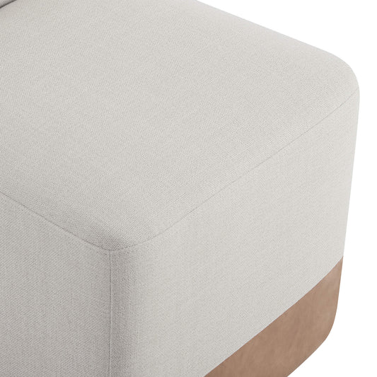 Rolling Dining Chair with Performance Fabric and Casters