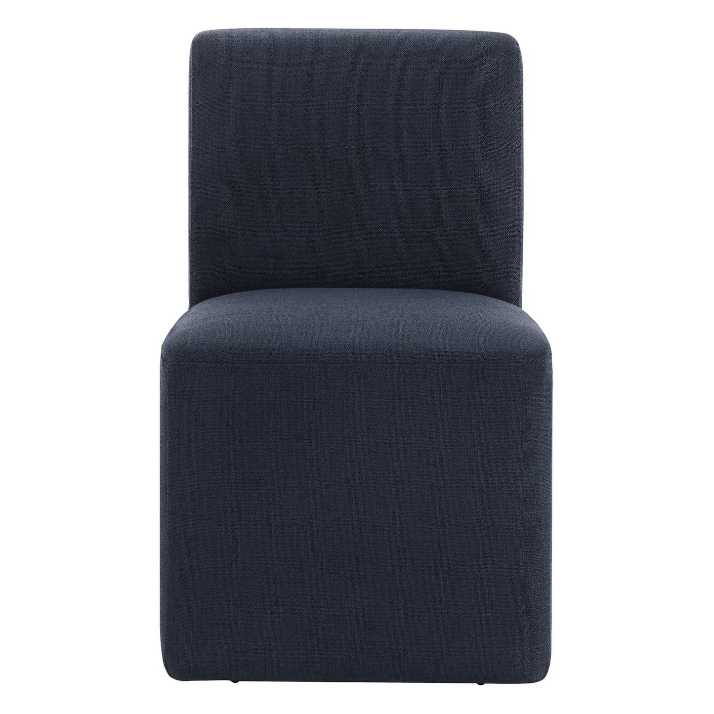 Rolling Dining Chair with Performance Fabric and Casters