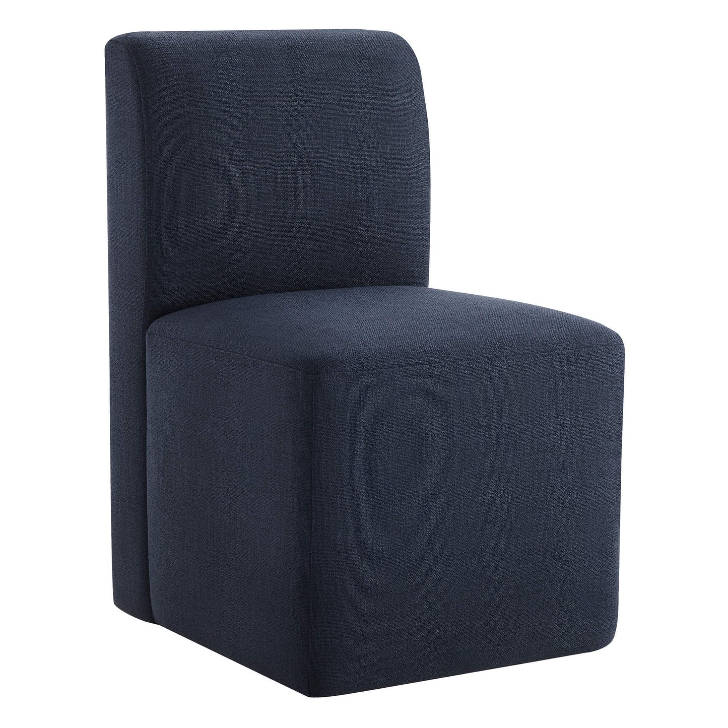 Rolling Dining Chair with Performance Fabric and Casters
