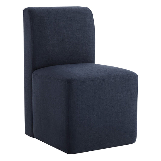 Rolling Dining Chair with Performance Fabric and Casters