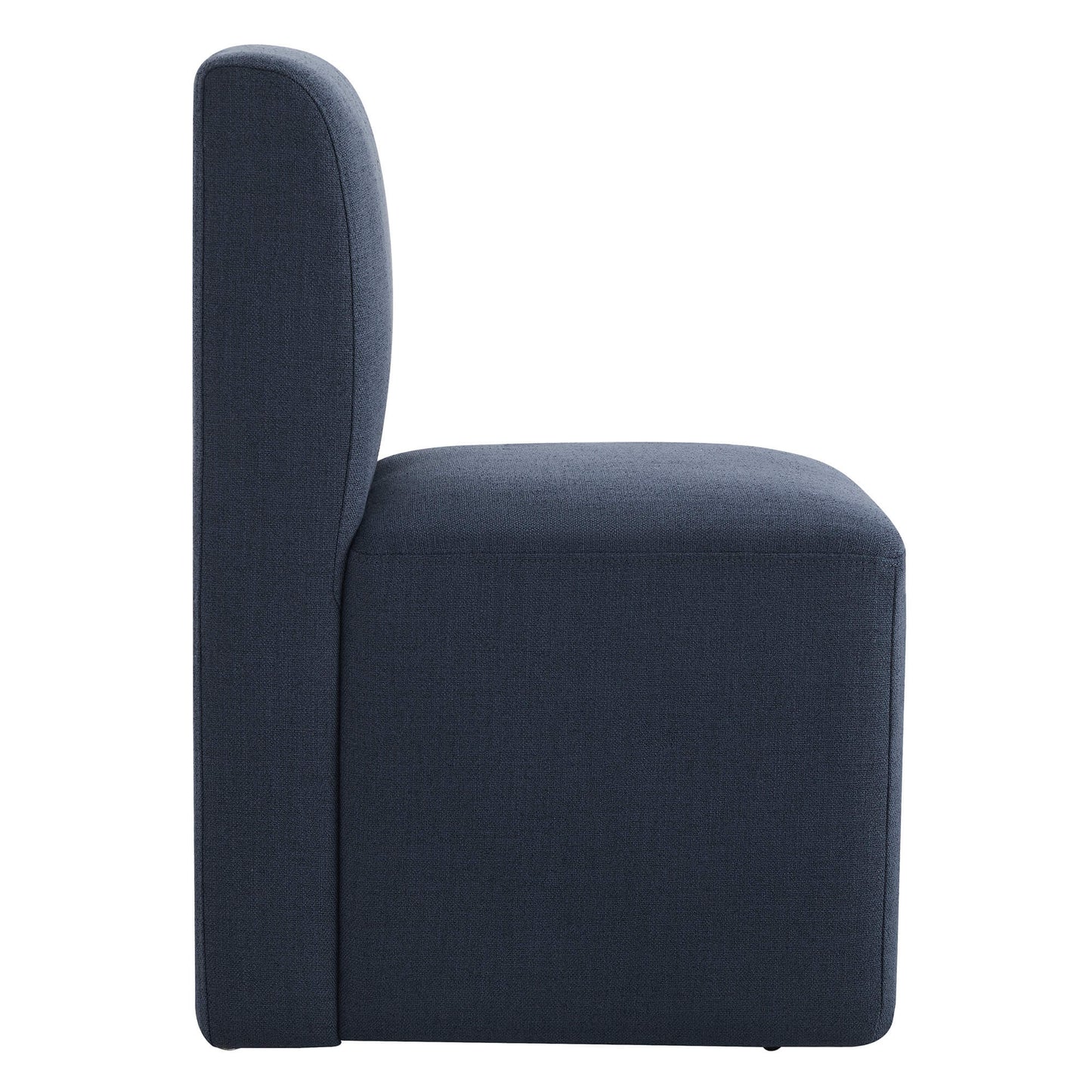 Rolling Dining Chair with Performance Fabric and Casters