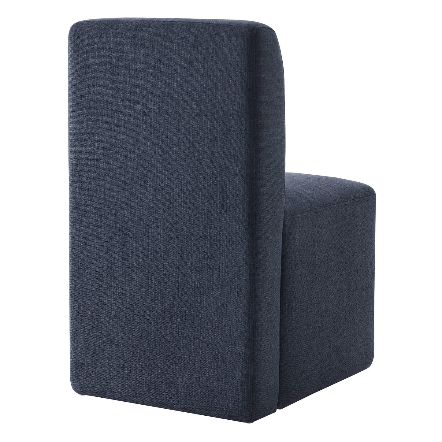 Rolling Dining Chair with Performance Fabric and Casters