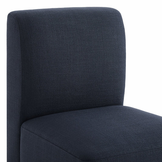Rolling Dining Chair with Performance Fabric and Casters