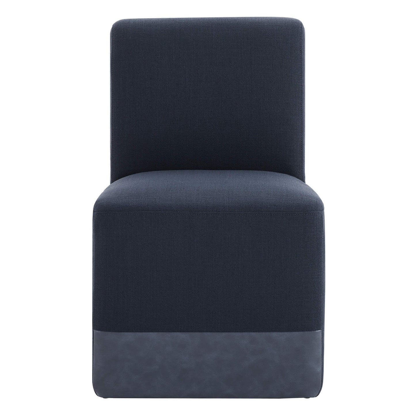 Rolling Dining Chair with Performance Fabric and Casters