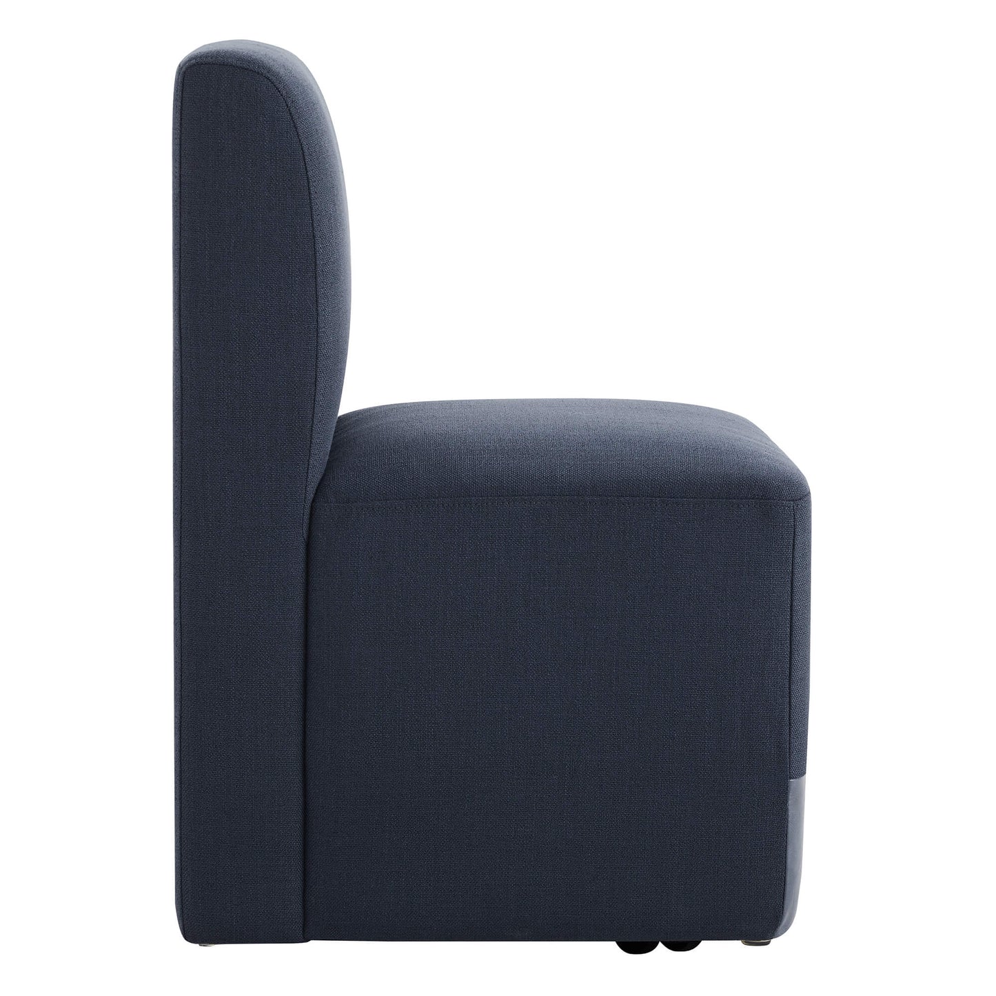 Rolling Dining Chair with Performance Fabric and Casters