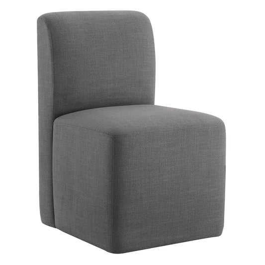 Rolling Dining Chair with Performance Fabric and Casters