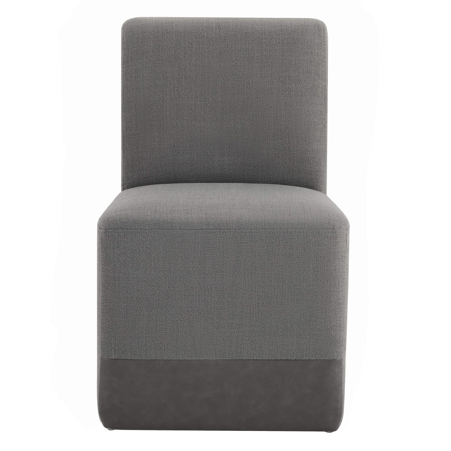 Rolling Dining Chair with Performance Fabric and Casters