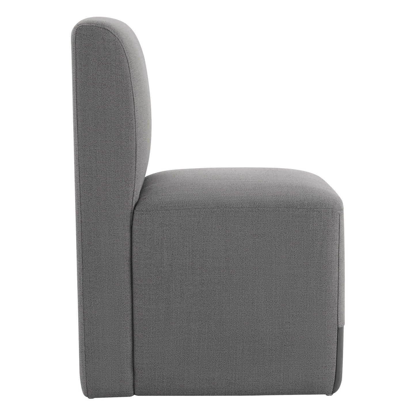 Rolling Dining Chair with Performance Fabric and Casters
