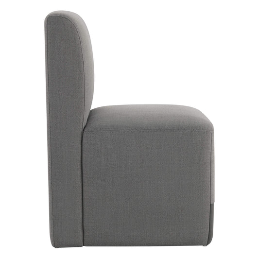 Rolling Dining Chair with Performance Fabric and Casters