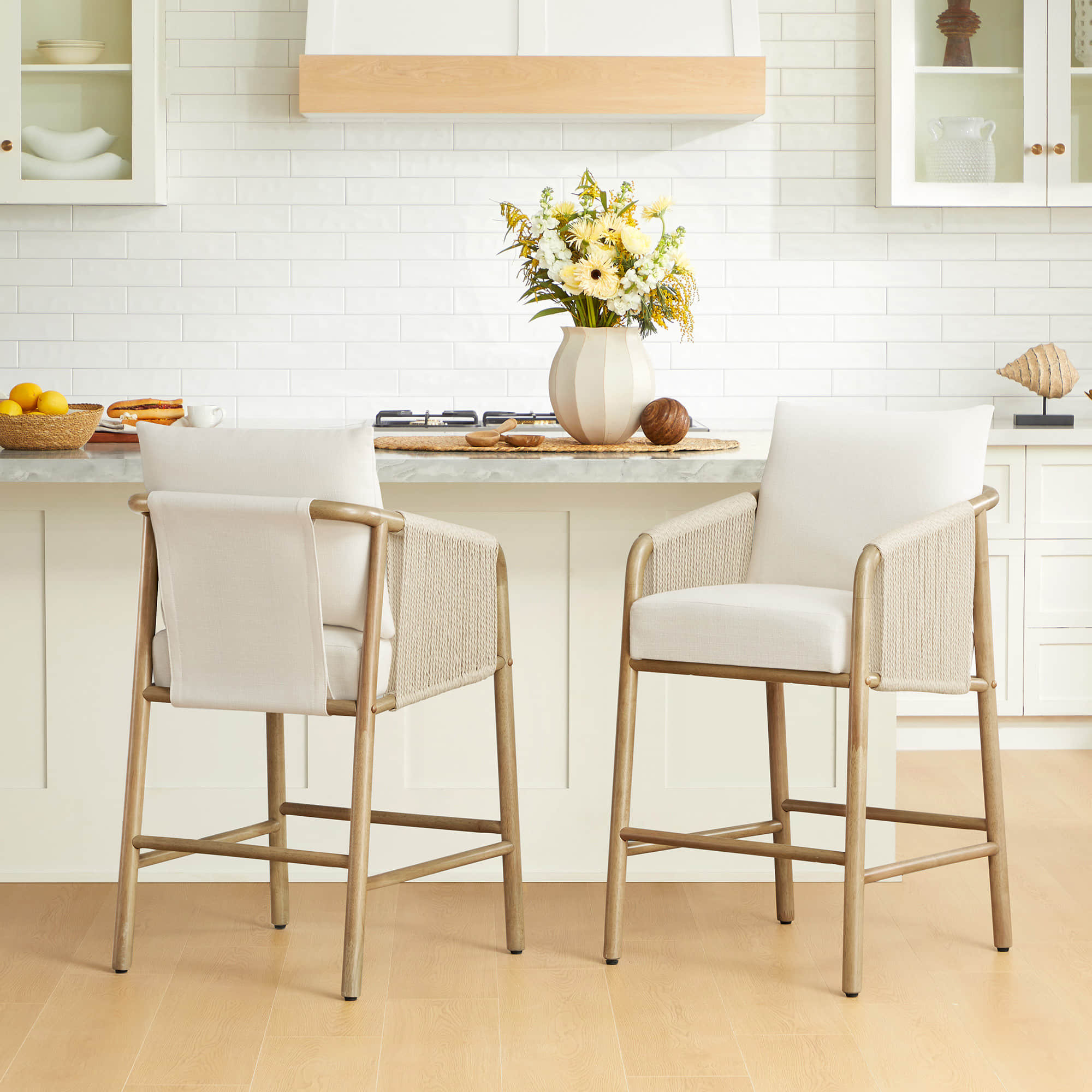 Rope Counter Stools with Modern Design and Elegant Finish