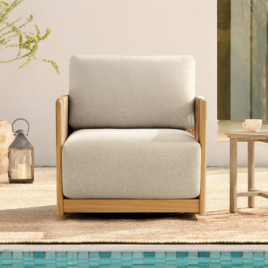 Rope Wood Accent Chair with Fully-Assembled Design