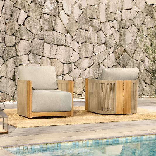 Rope Wood Accent Chair with Fully-Assembled Design