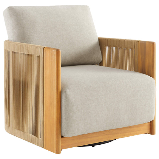 Rope Wood Accent Chair with Fully-Assembled Design