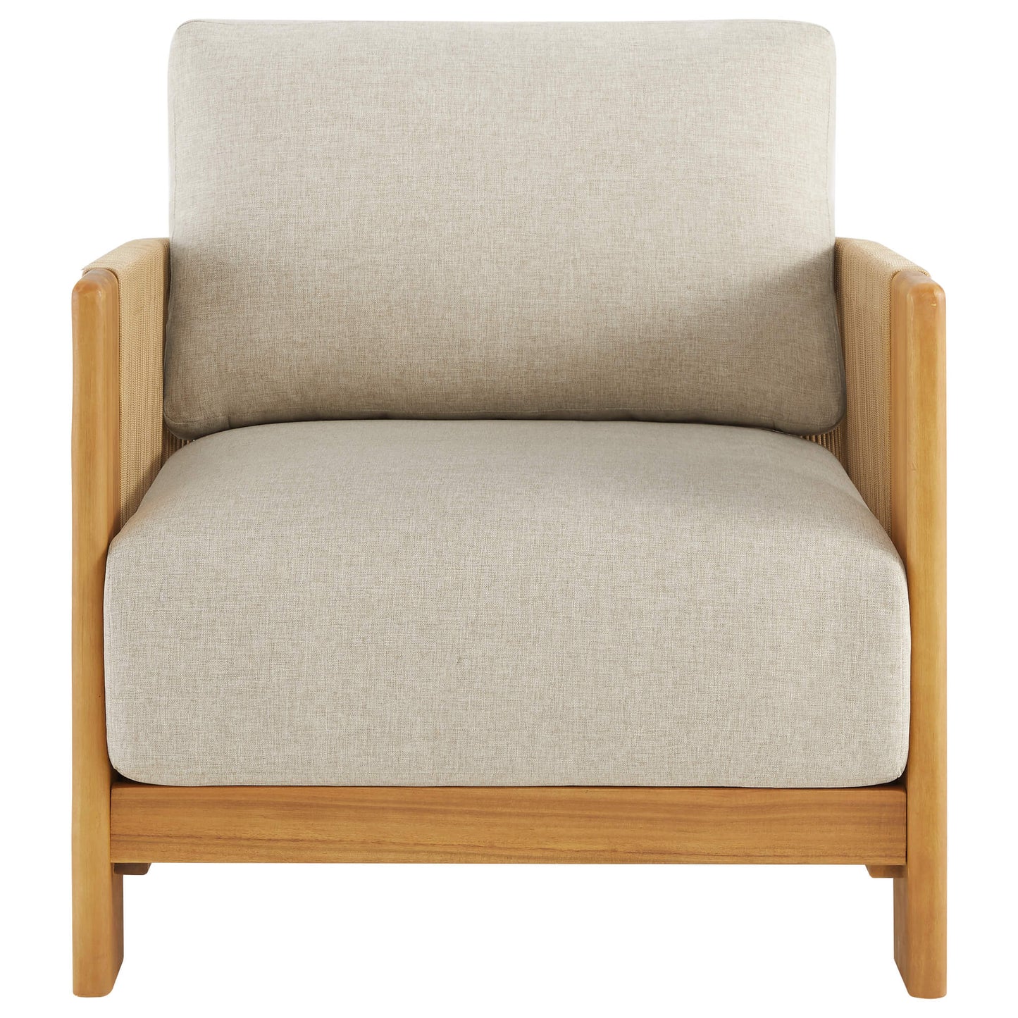 Rope Wood Accent Chair with Fully-Assembled Design