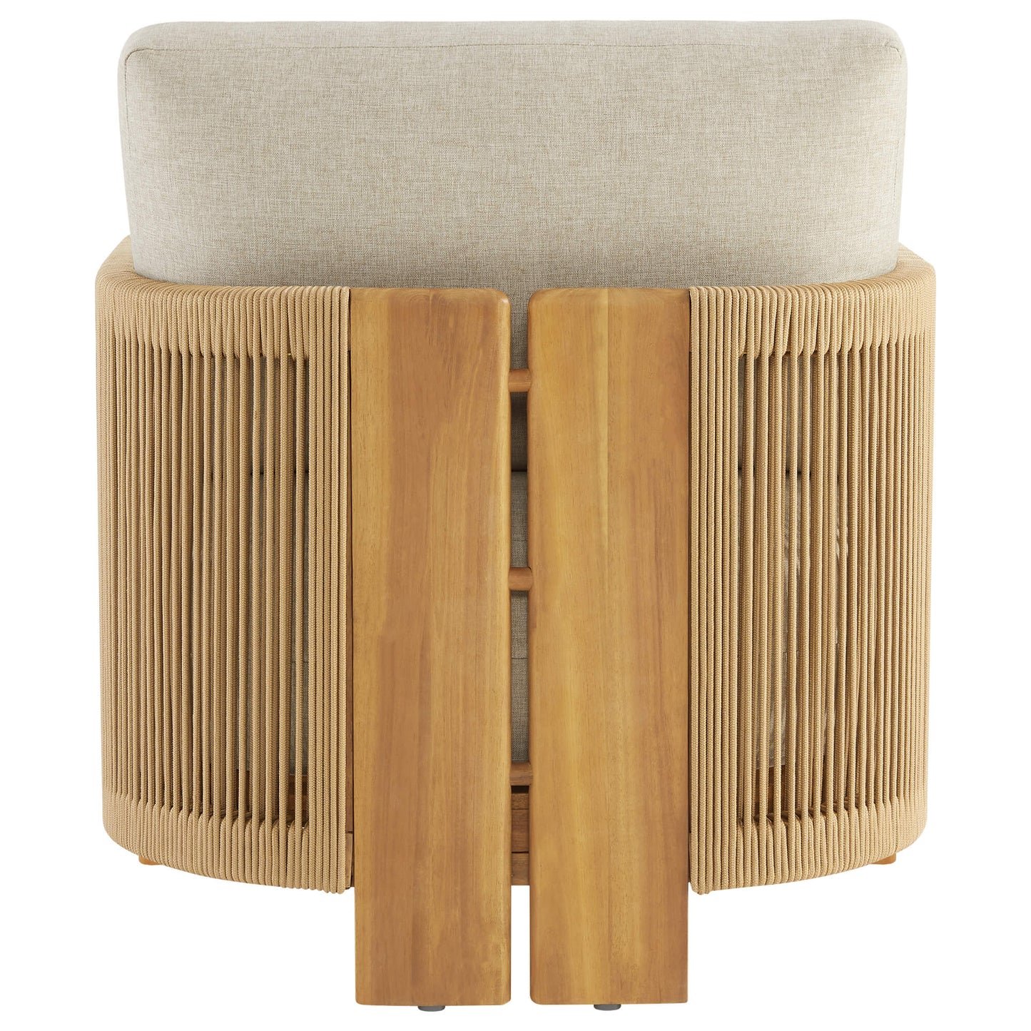 Rope Wood Accent Chair with Fully-Assembled Design