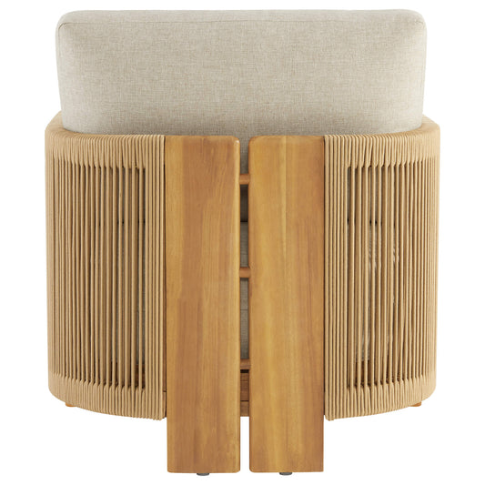 Rope Wood Accent Chair with Fully-Assembled Design