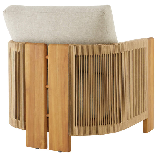 Rope Wood Accent Chair with Fully-Assembled Design