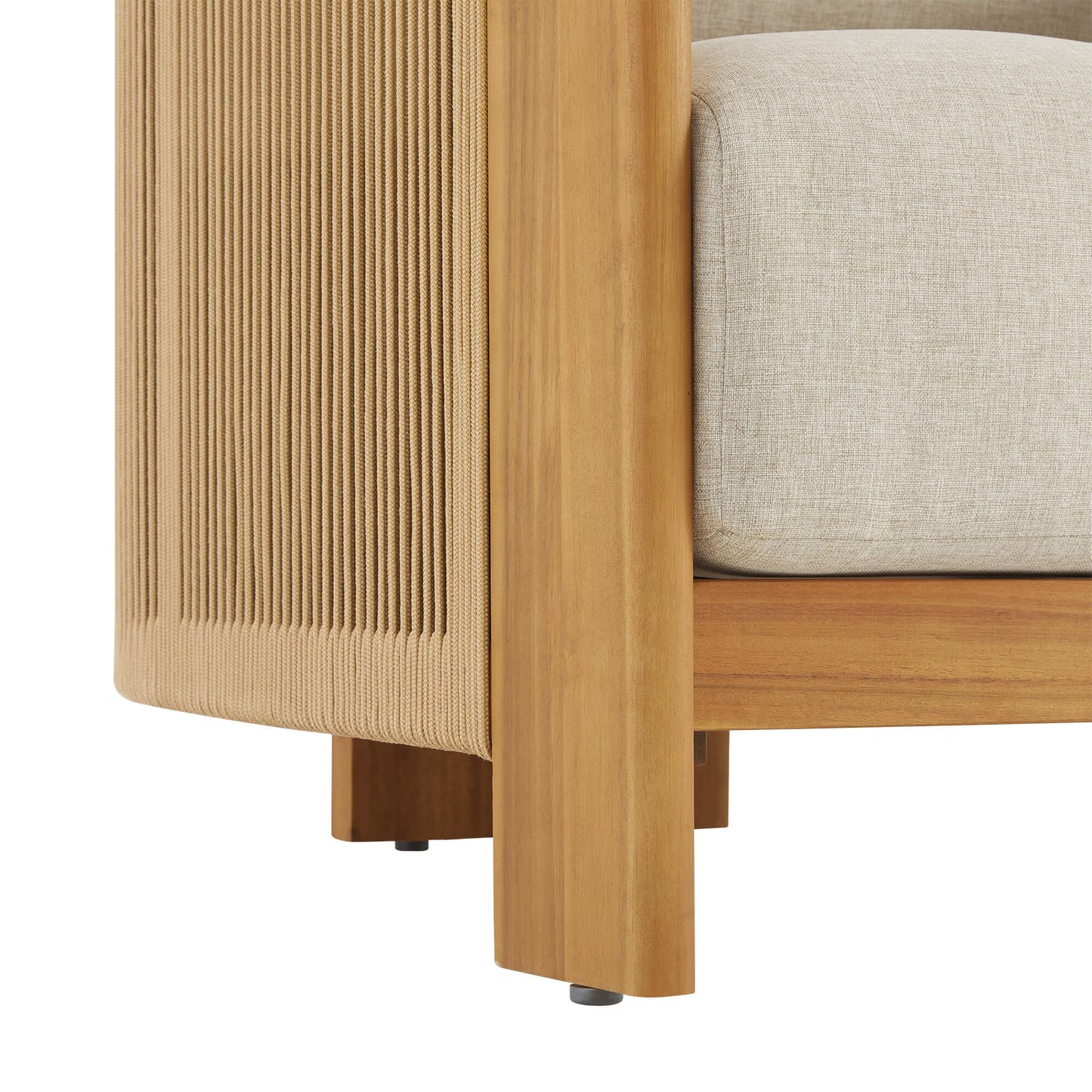 Rope Wood Accent Chair with Fully-Assembled Design
