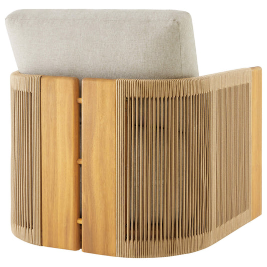 Rope Wood Accent Chair with Fully-Assembled Design