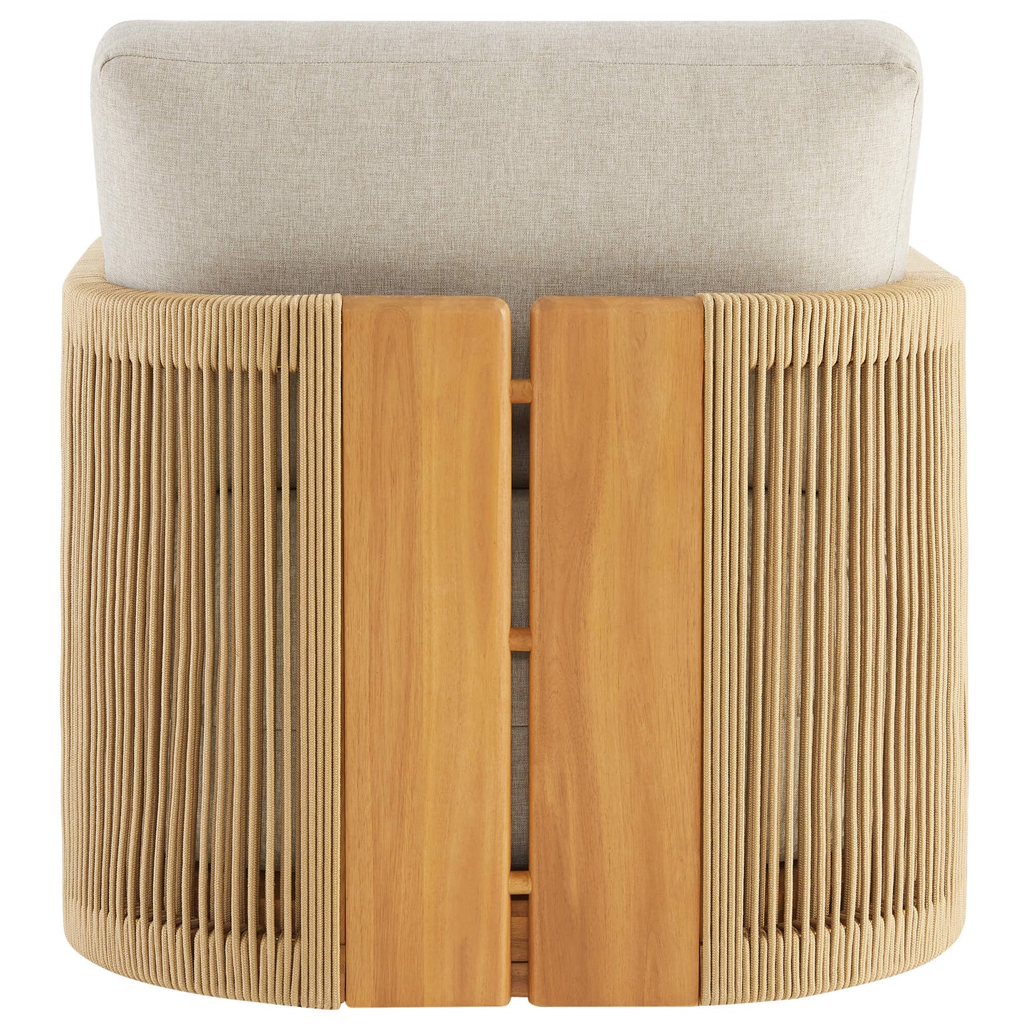 Rope Wood Accent Chair with Fully-Assembled Design