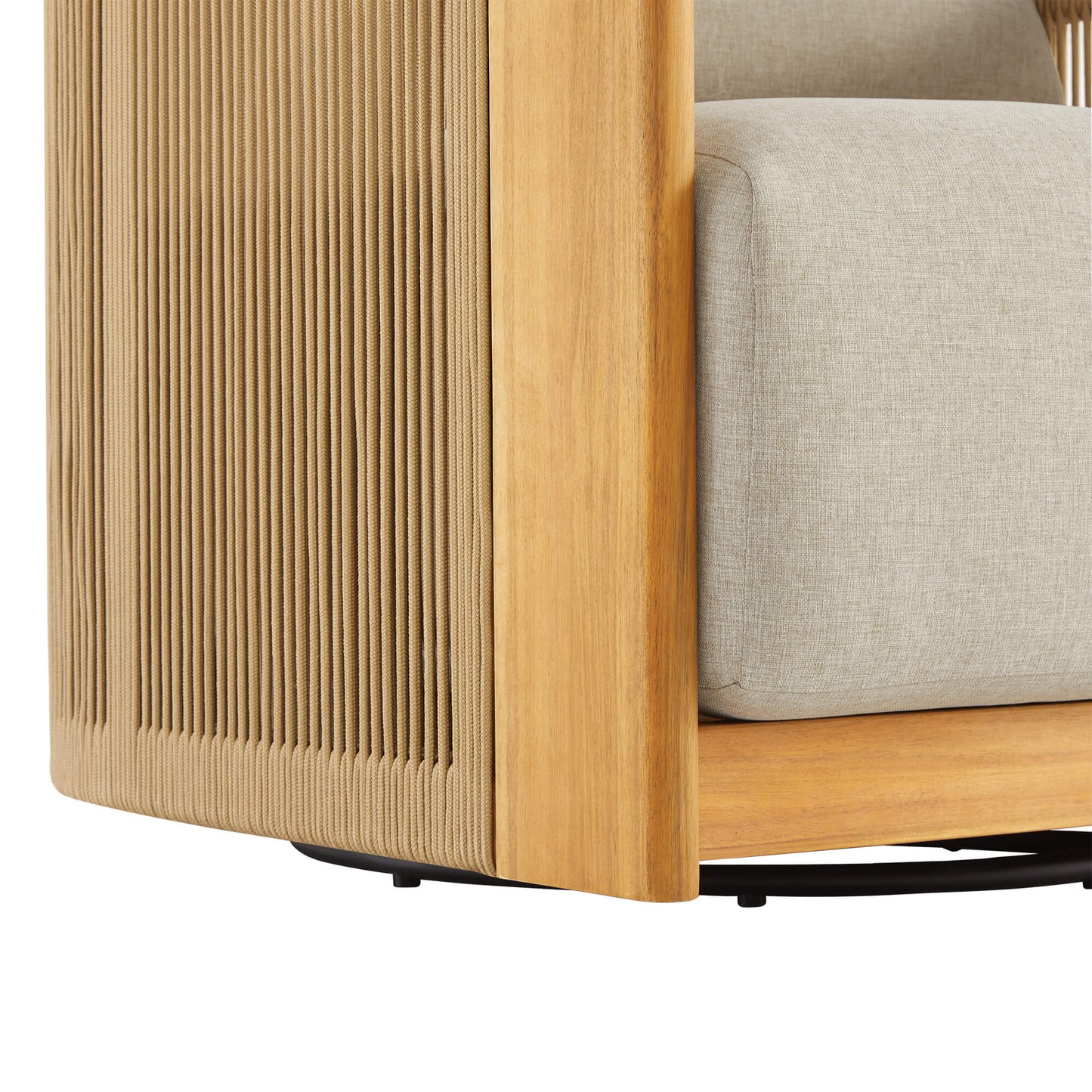 Rope Wood Accent Chair with Fully-Assembled Design