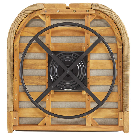 Rope Wood Accent Chair with Fully-Assembled Design