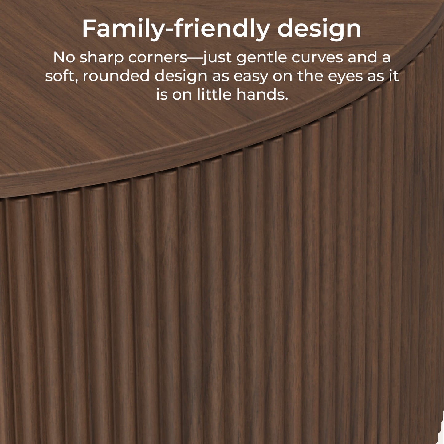 Round Coffee Table with Lifting Top in Coral Finish
