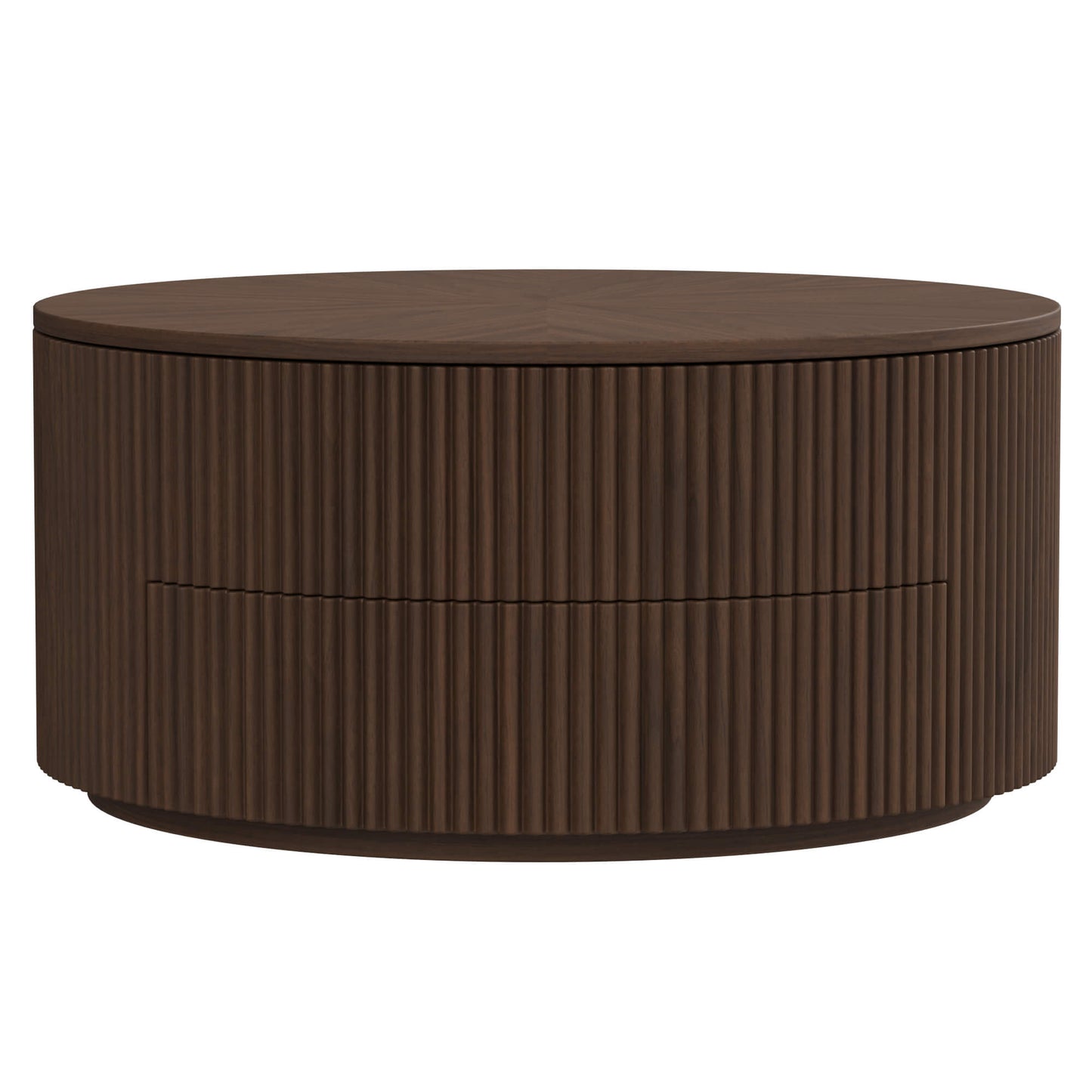 Round Coffee Table with Lifting Top in Coral Finish