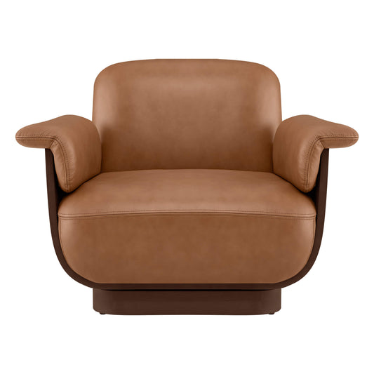 Round Swivel Chair with Storage Ottoman in Aspen Fabric