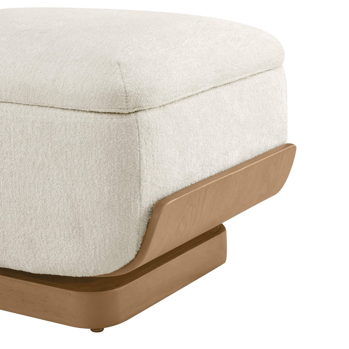 Round Swivel Chair with Storage Ottoman in Aspen Fabric