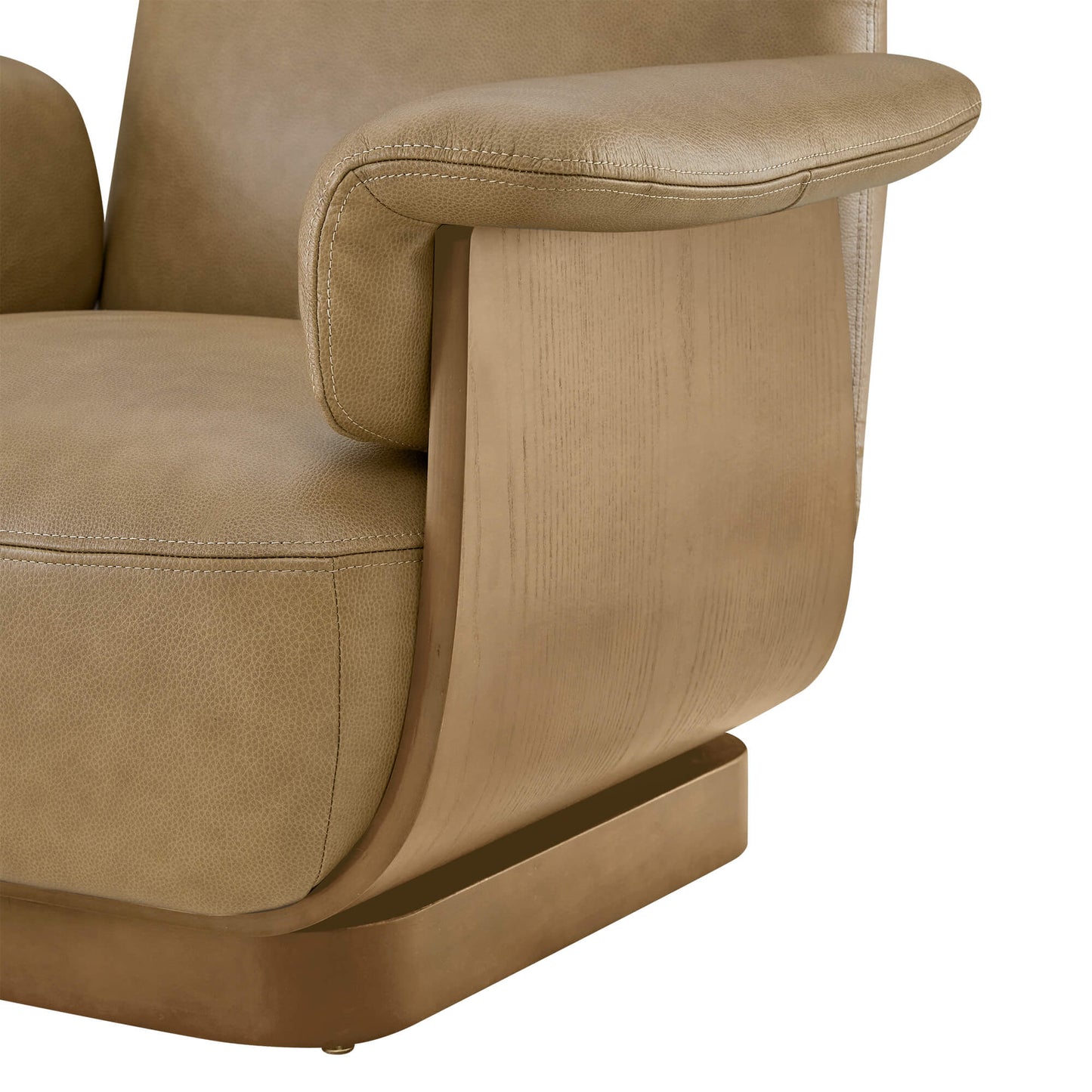 Round Swivel Chair with Storage Ottoman in Aspen Fabric
