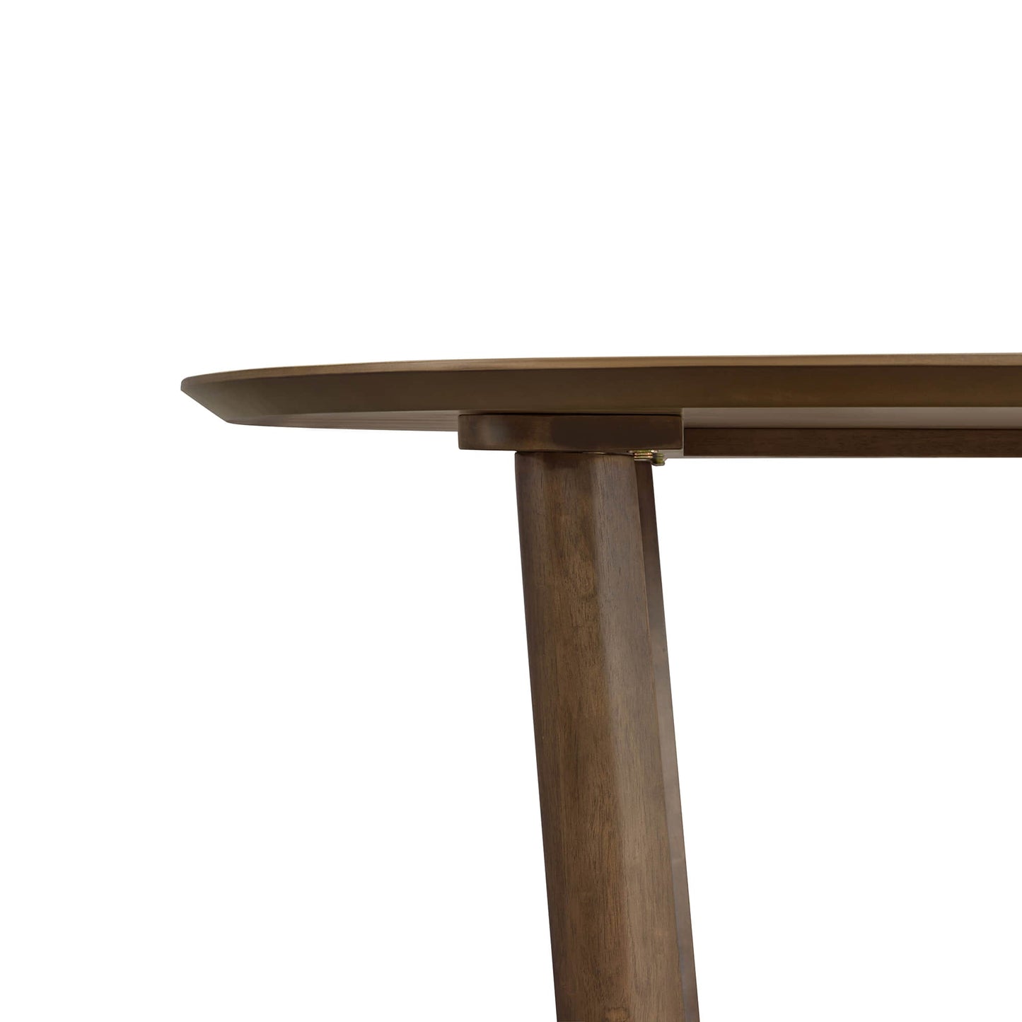 Round Wood Dining Table with Cross-Base Design