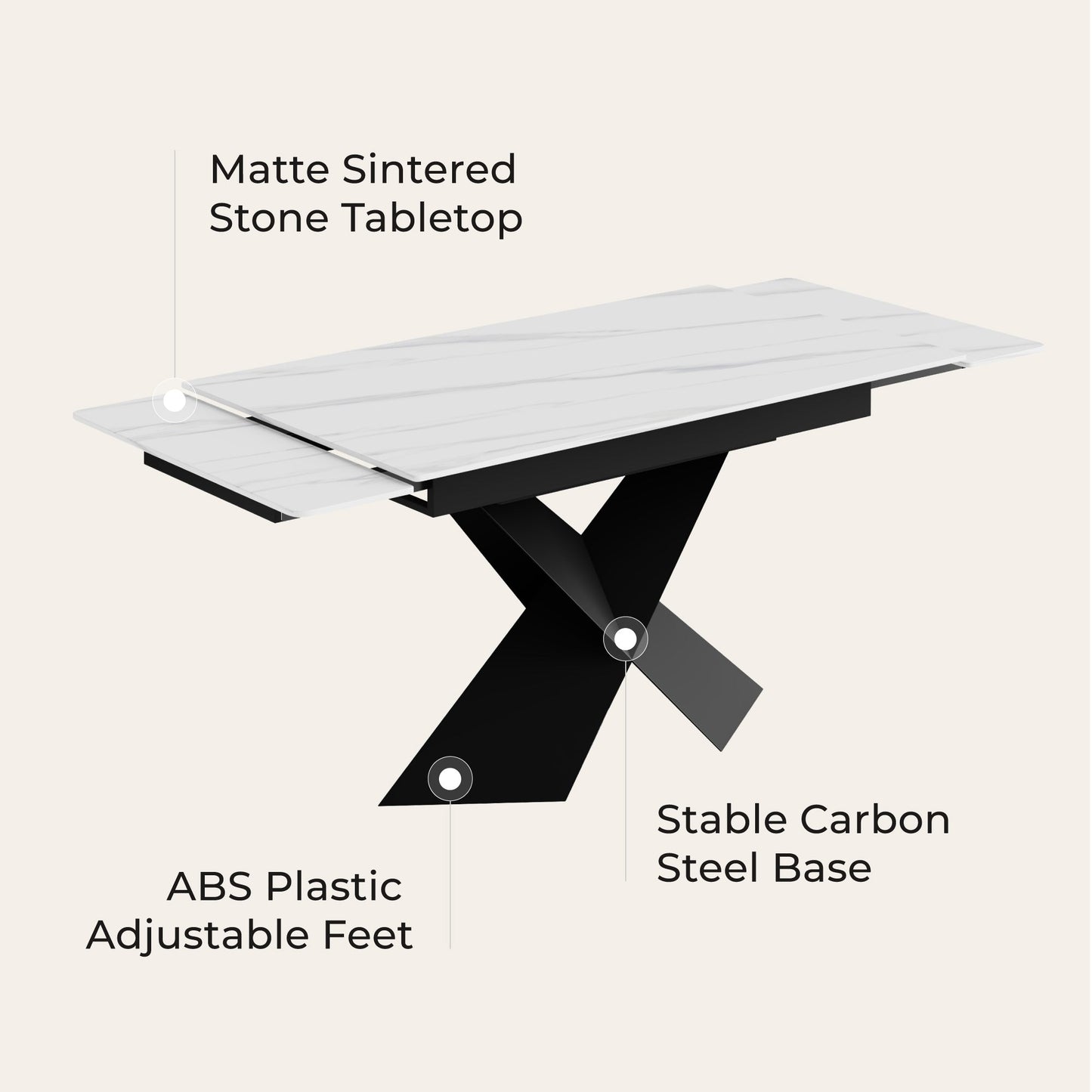 Sean extendable dining table from SofaNest