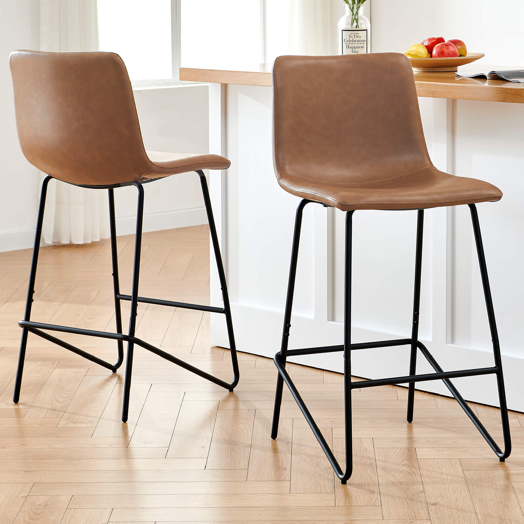 Shiloh Counter Stool with Solid Wood Frame