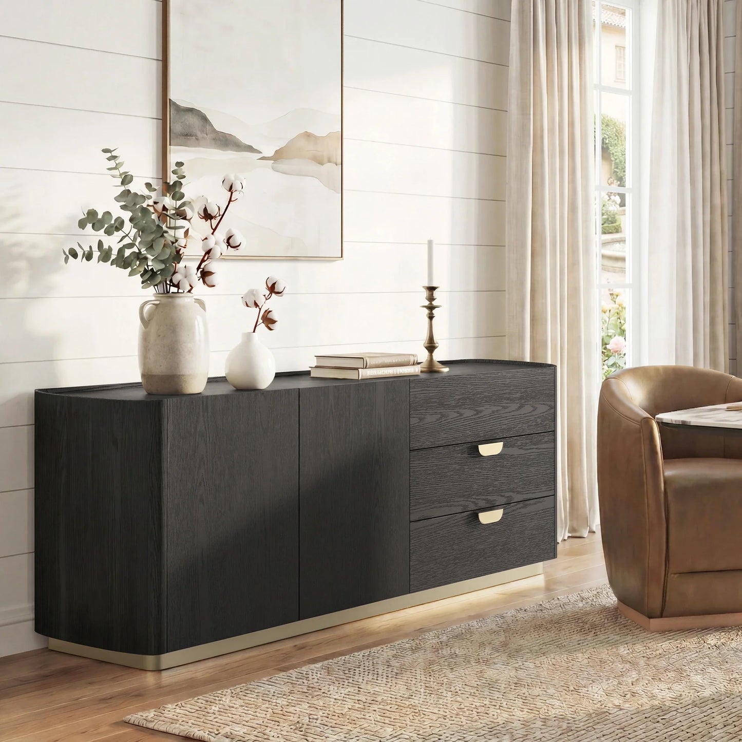 Sideboard in 79" Length with Metal Handles