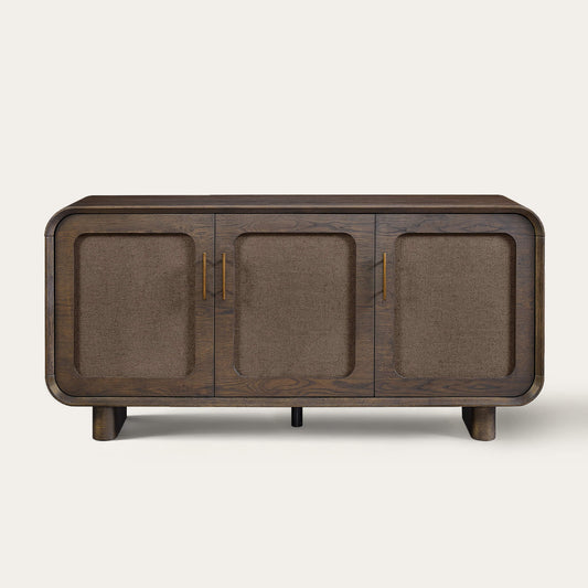 Sideboard in Hazel Finish with Curved Edges