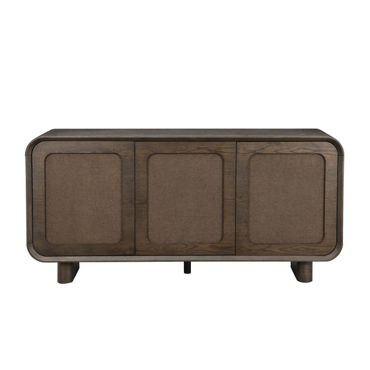 Sideboard in Hazel Finish with Curved Edges