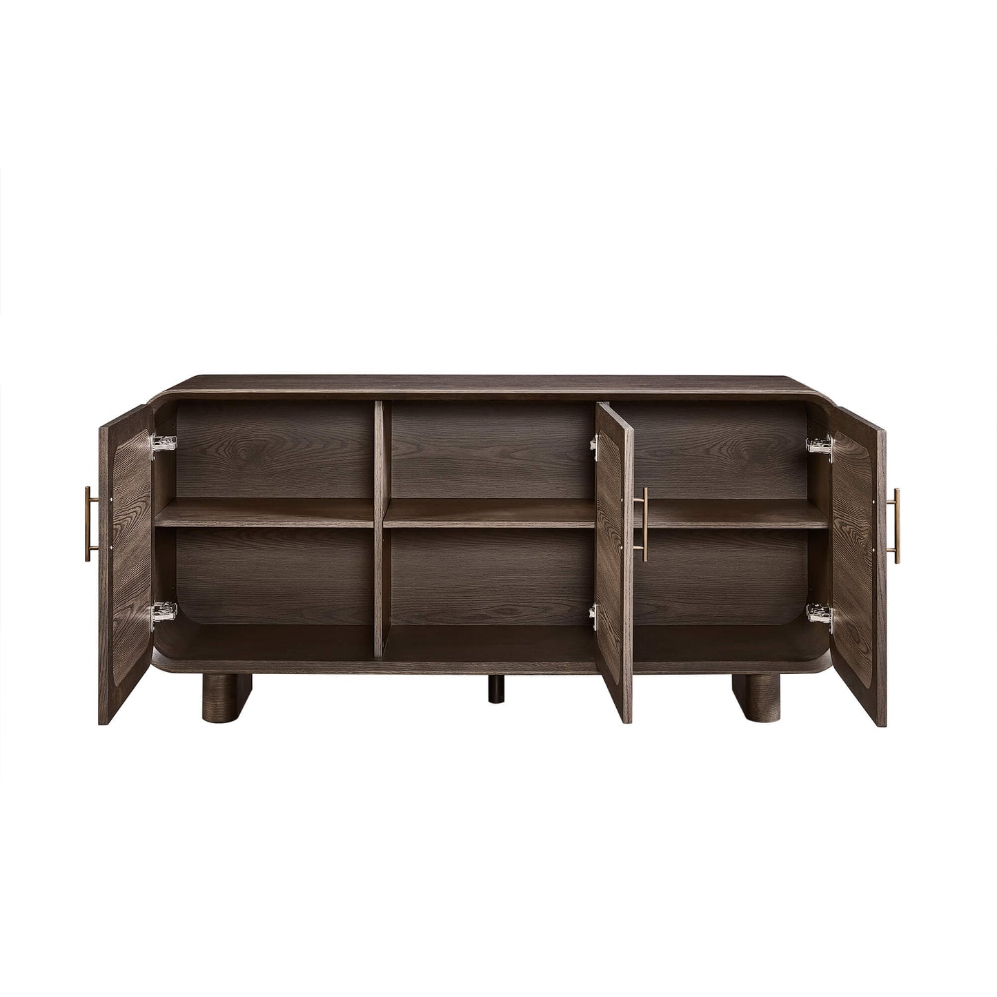 Sideboard in Hazel Finish with Curved Edges