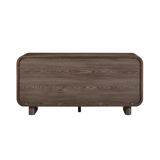 Sideboard in Hazel Finish with Curved Edges