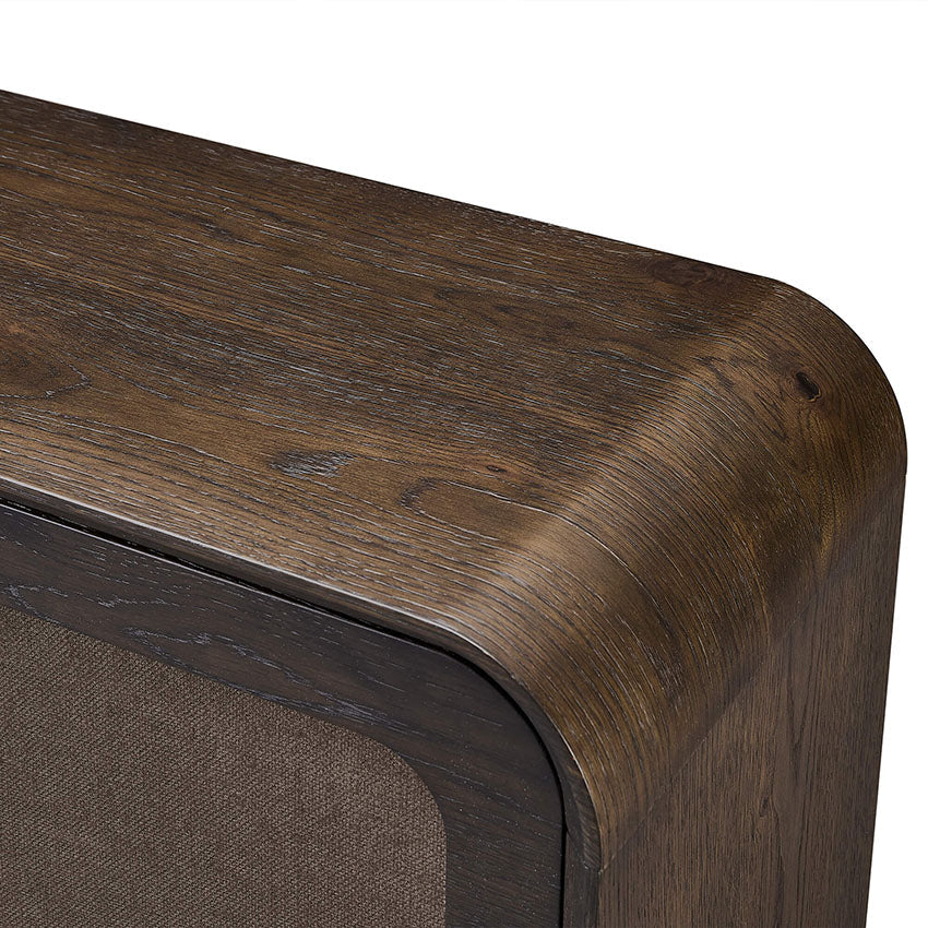 Sideboard in Hazel Finish with Curved Edges