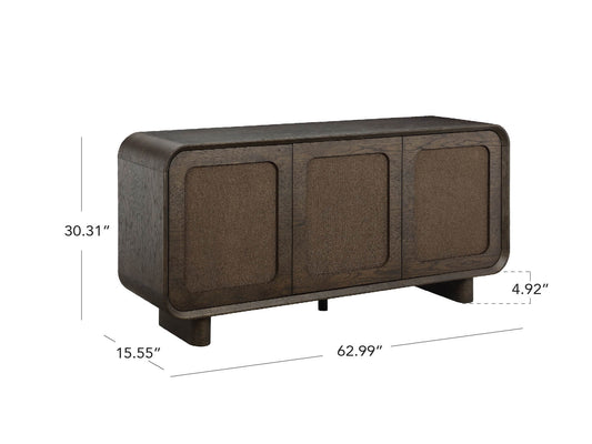Sideboard in Hazel Finish with Curved Edges