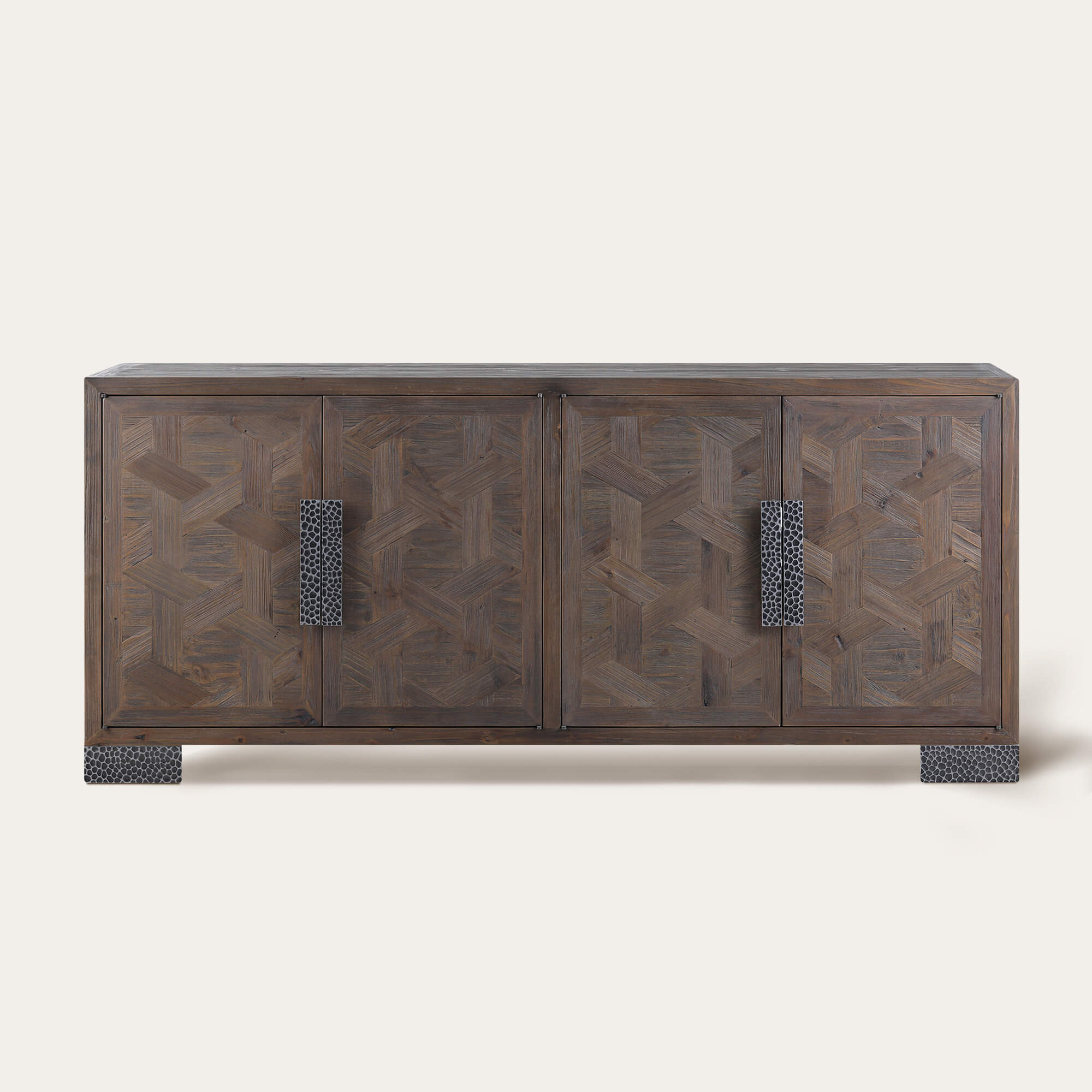 Sideboard in Reclaimed Fir with Metal Handles, 71''