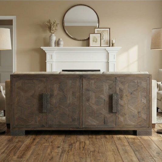 Sideboard in Reclaimed Fir with Metal Handles, 71''