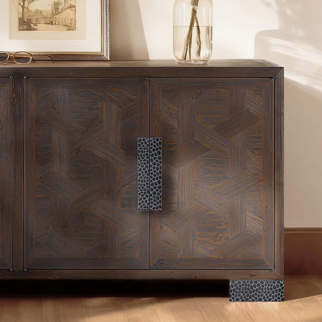 Sideboard in Reclaimed Fir with Metal Handles, 71''