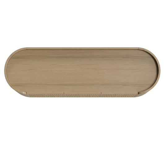 Sideboard in Scandinavian Design with Woven Rattan Accents