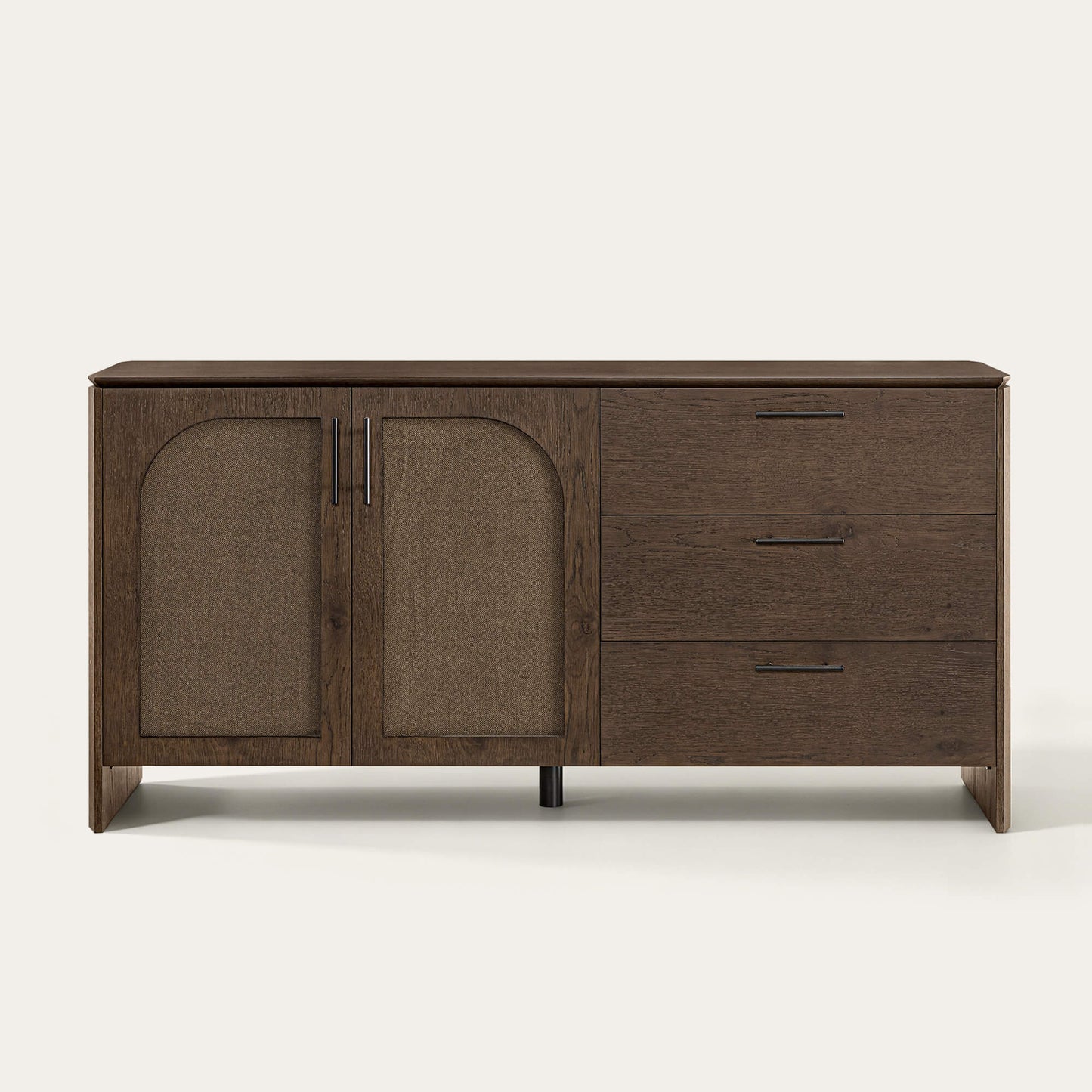 Sideboard in Vintage Wood with 3 Drawers, 63" Long