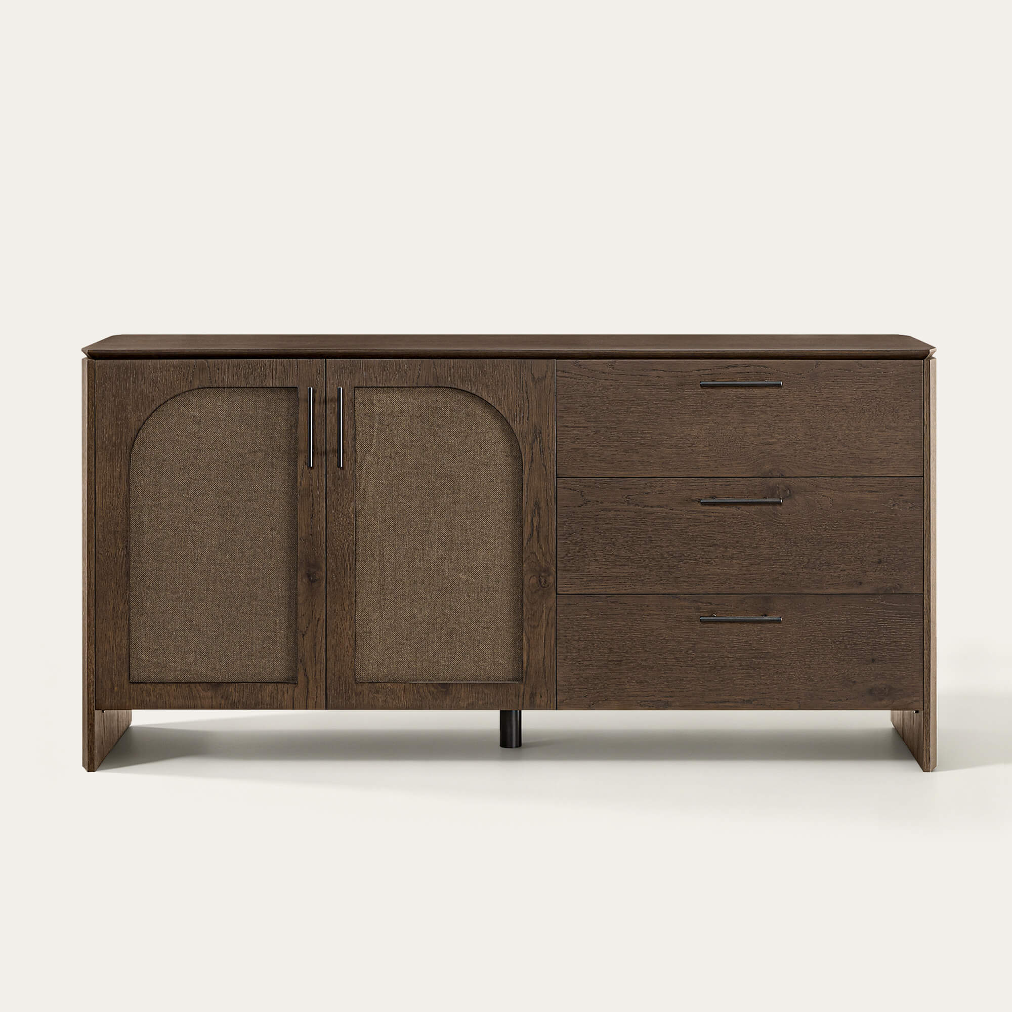 Sideboard in Vintage Wood with 3 Drawers, 63" Long