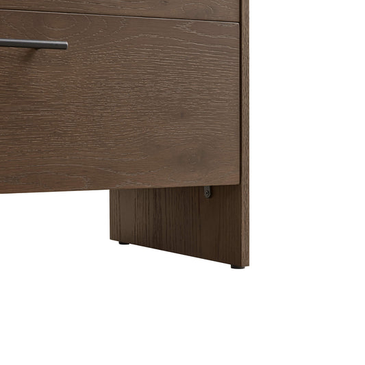 Sideboard in Vintage Wood with 3 Drawers, 63" Long