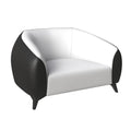 Single-Seater Leather Sofa with Stainless Steel Legs