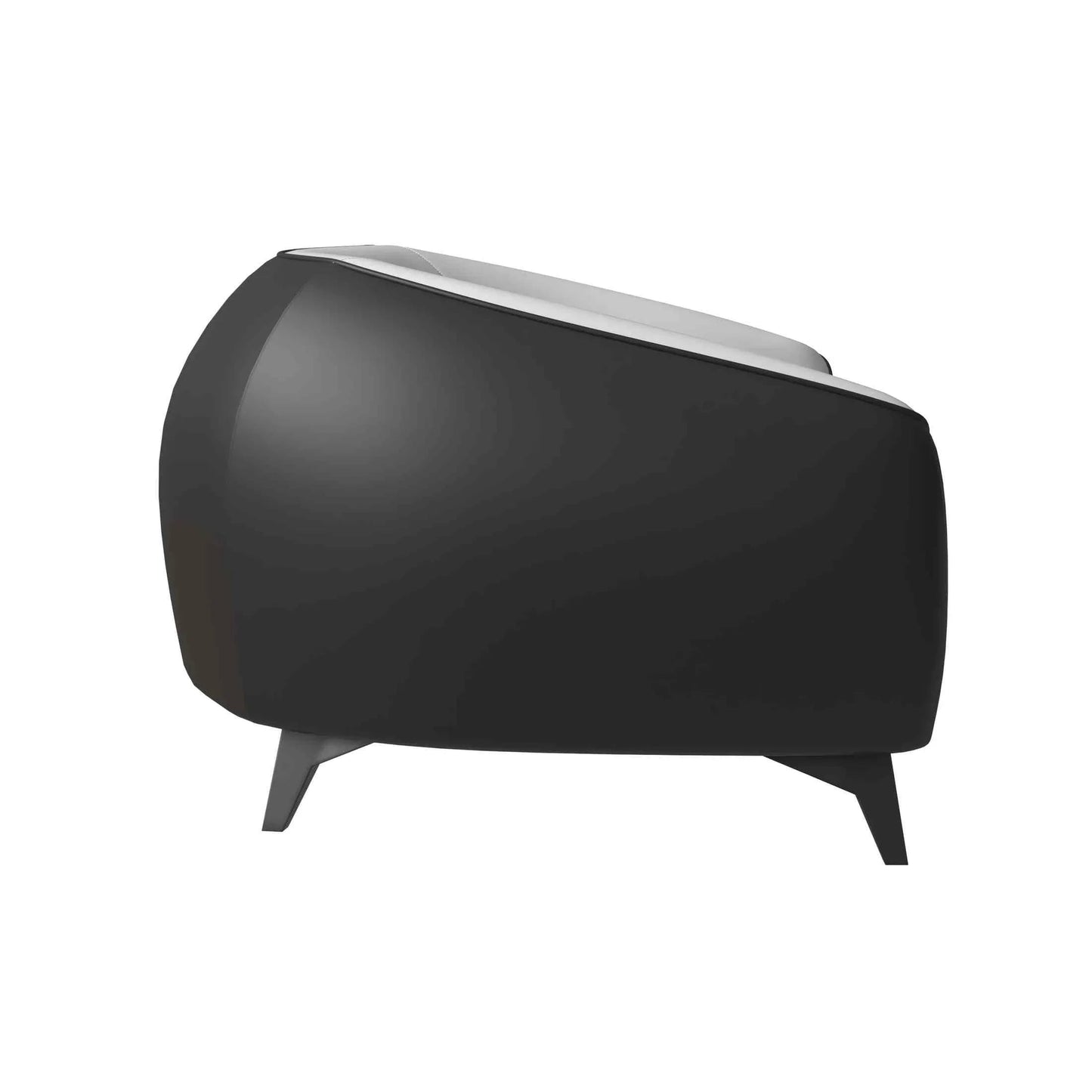 Single-Seater Leather Sofa with Stainless Steel Legs